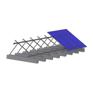 Flat roof solar mounting system